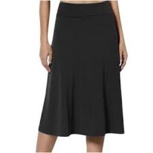 Larry Levine modest Elegant Black flared Skirt size 16